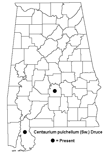 Centaurium pulchellum map